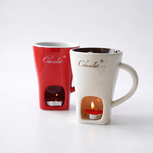 Taza Chocolate Fundido — Base con Vela