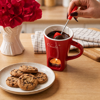 Taza Chocolate Fundido — Base con Vela